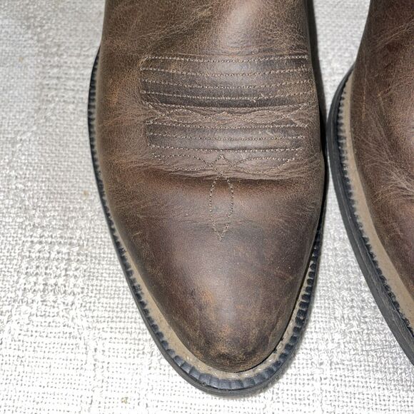 Ariat Men’s Western Boots Size 10 D Brown Leather Cowboy Rodeo Outdoors - Picture 8 of 12